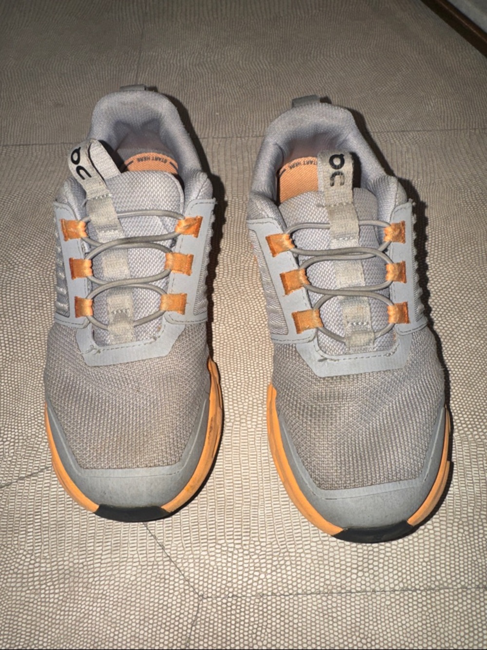 Boys OnCloud Tennis shoes
Size 1.5
Grey/orange
Used but with lots of wear left! - Picture 2 of 7